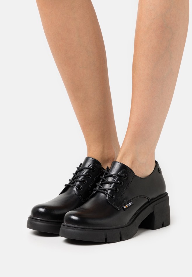 Gabor Noir Vintage | Exclusif Leona - Talons à Lacets